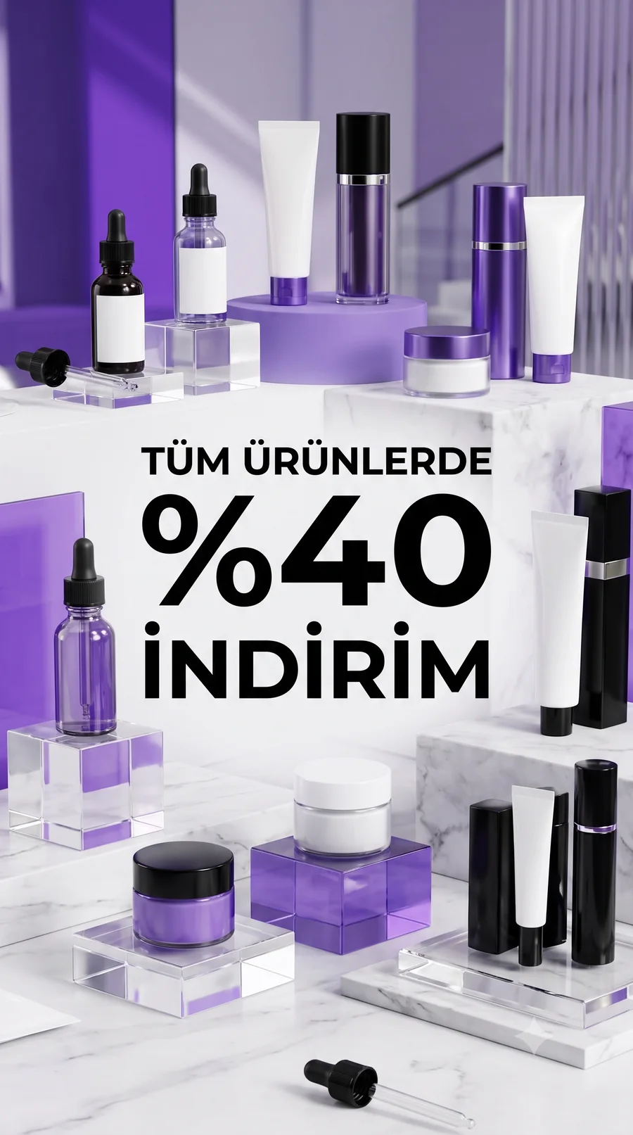 Example sponsored product video claiming 40 percent off all products